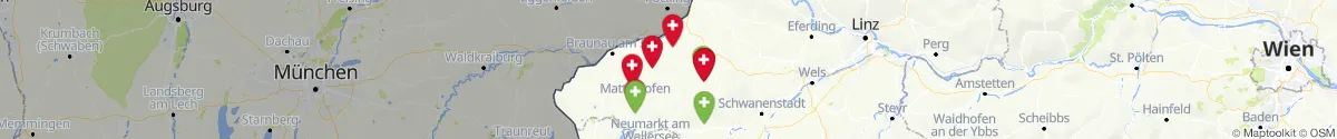 Kartenansicht für Apotheken-Notdienste in der Nähe von Sankt Veit im Innkreis (Braunau, Oberösterreich)